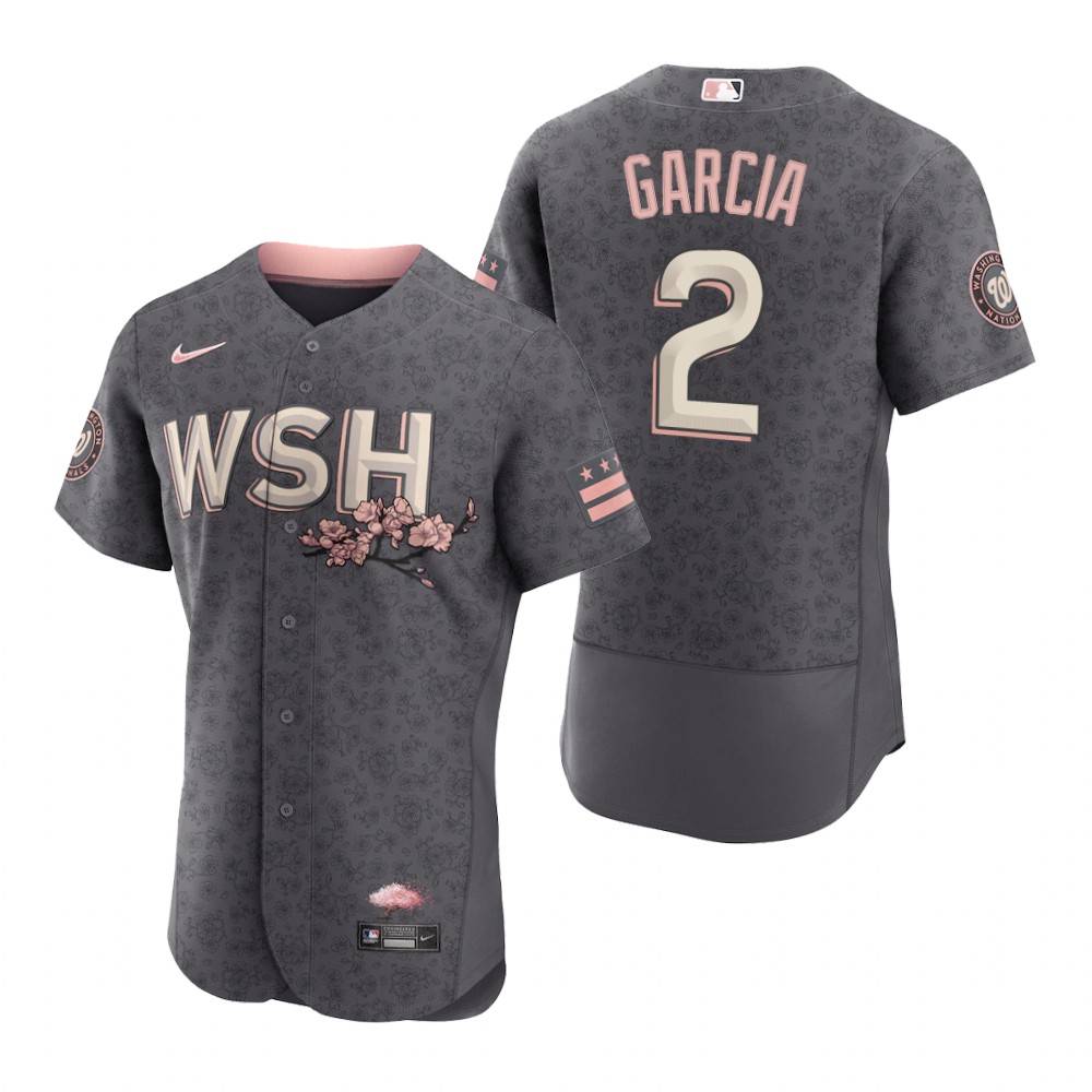 Washington Nationals Luis Garcia Gray 2022 City Connect Authentic Jersey