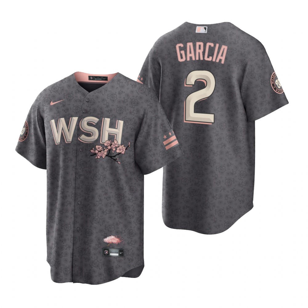 Washington Nationals Luis Garcia Gray 2022 City Connect Replica Jersey