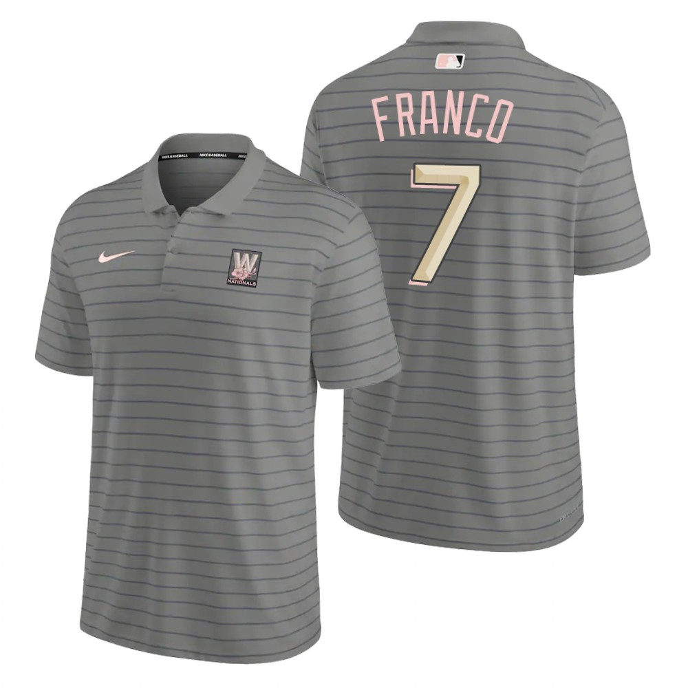 Washington Nationals Maikel Franco Gray 2022 City Connect Franchise Polo