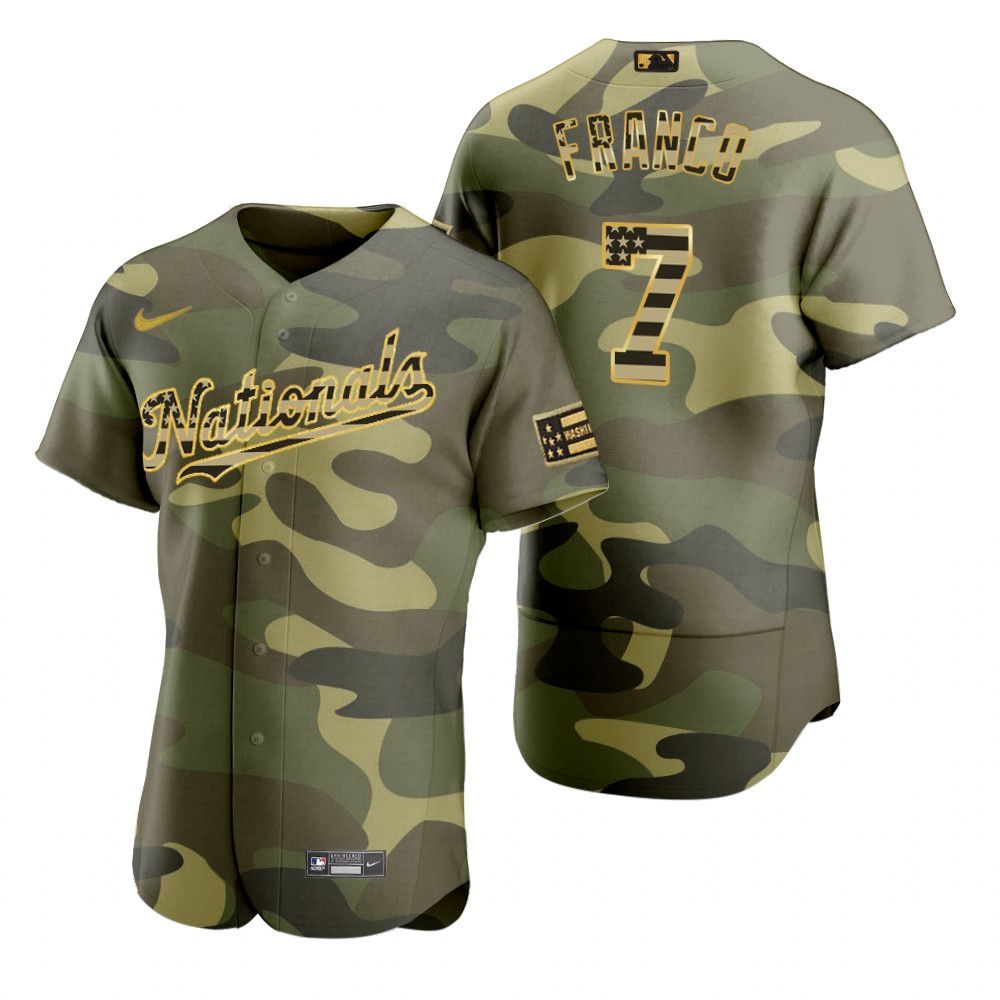 Washington Nationals Maikel Franco Camo Authentic 2022 Armed Forces Day Jersey Washington Nationals Maikel Franco Camo Authentic 2022 Armed Forces Day Jersey