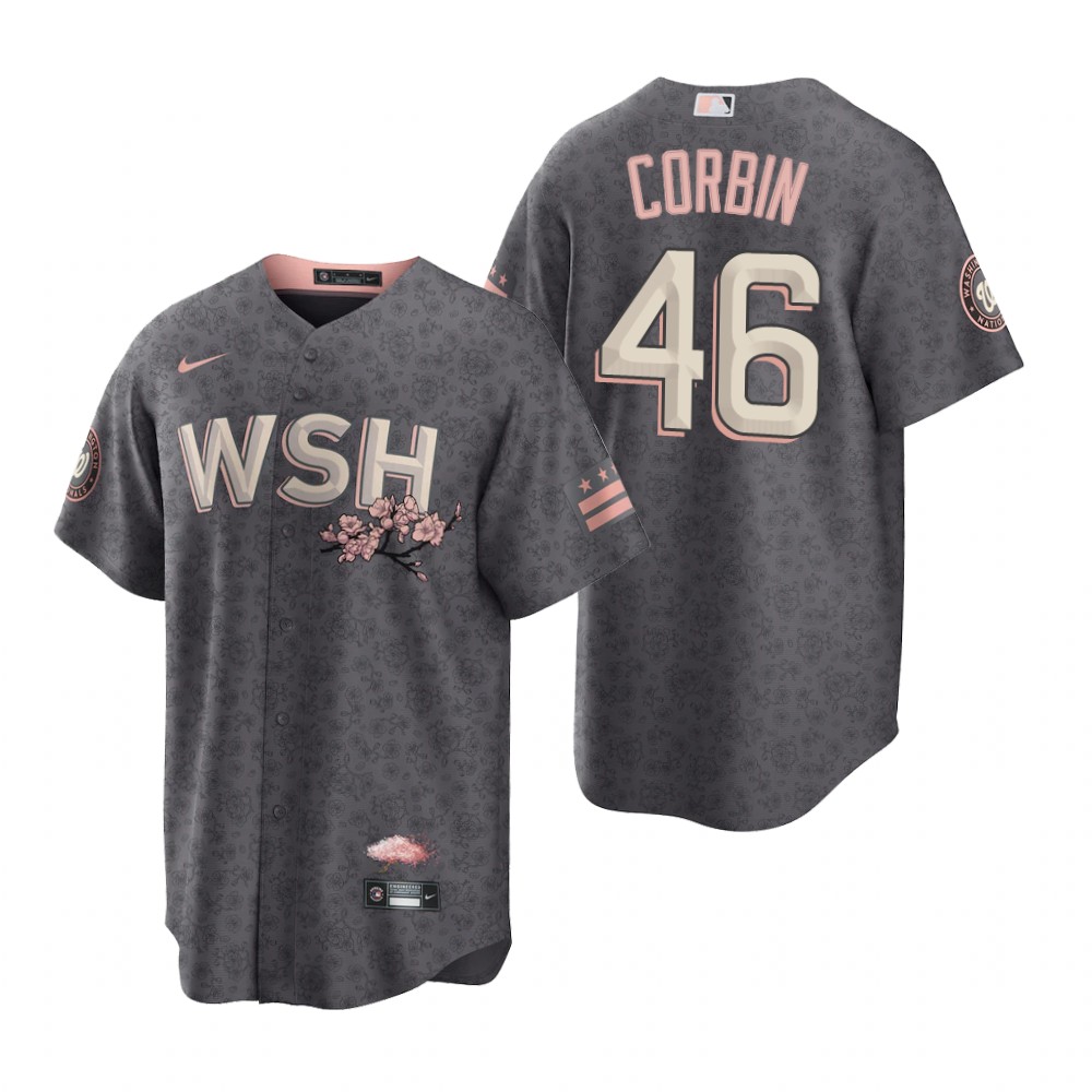 Washington Nationals Patrick Corbin Gray 2022 City Connect Replica Jersey Washington Nationals Patrick Corbin Gray 2022 City Connect Replica Jersey