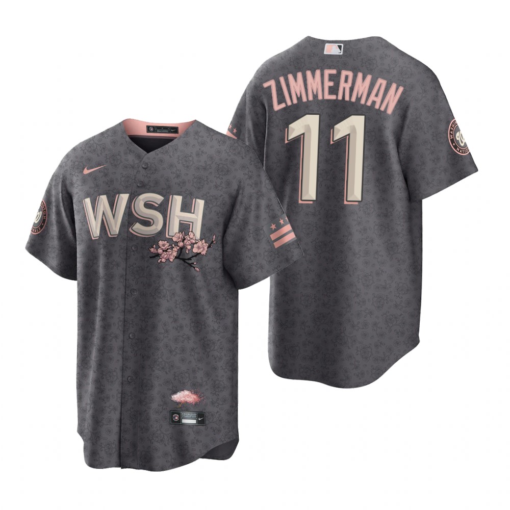 Washington Nationals Ryan Zimmerman Gray 2022 City Connect Replica Jersey