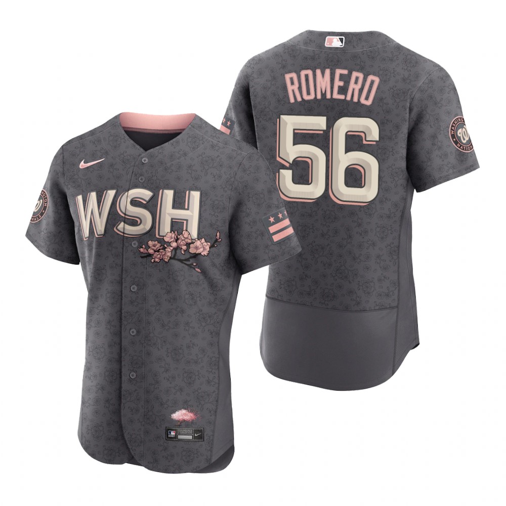 Washington Nationals Seth Romero Gray 2022 City Connect Authentic Jersey Washington Nationals Seth Romero Gray 2022 City Connect Authentic Jersey