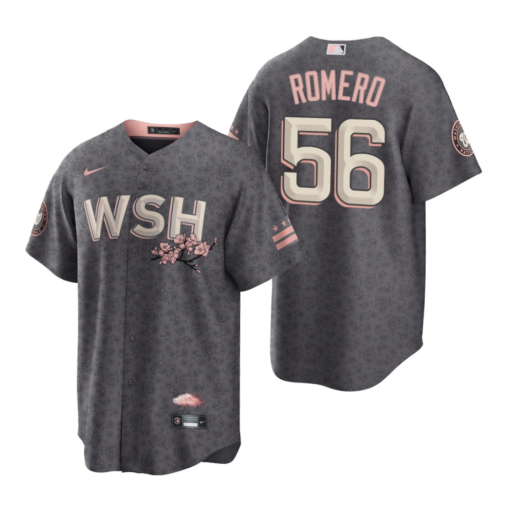 Washington Nationals Seth Romero Gray 2022 City Connect Replica Jersey Washington Nationals Seth Romero Gray 2022 City Connect Replica Jersey