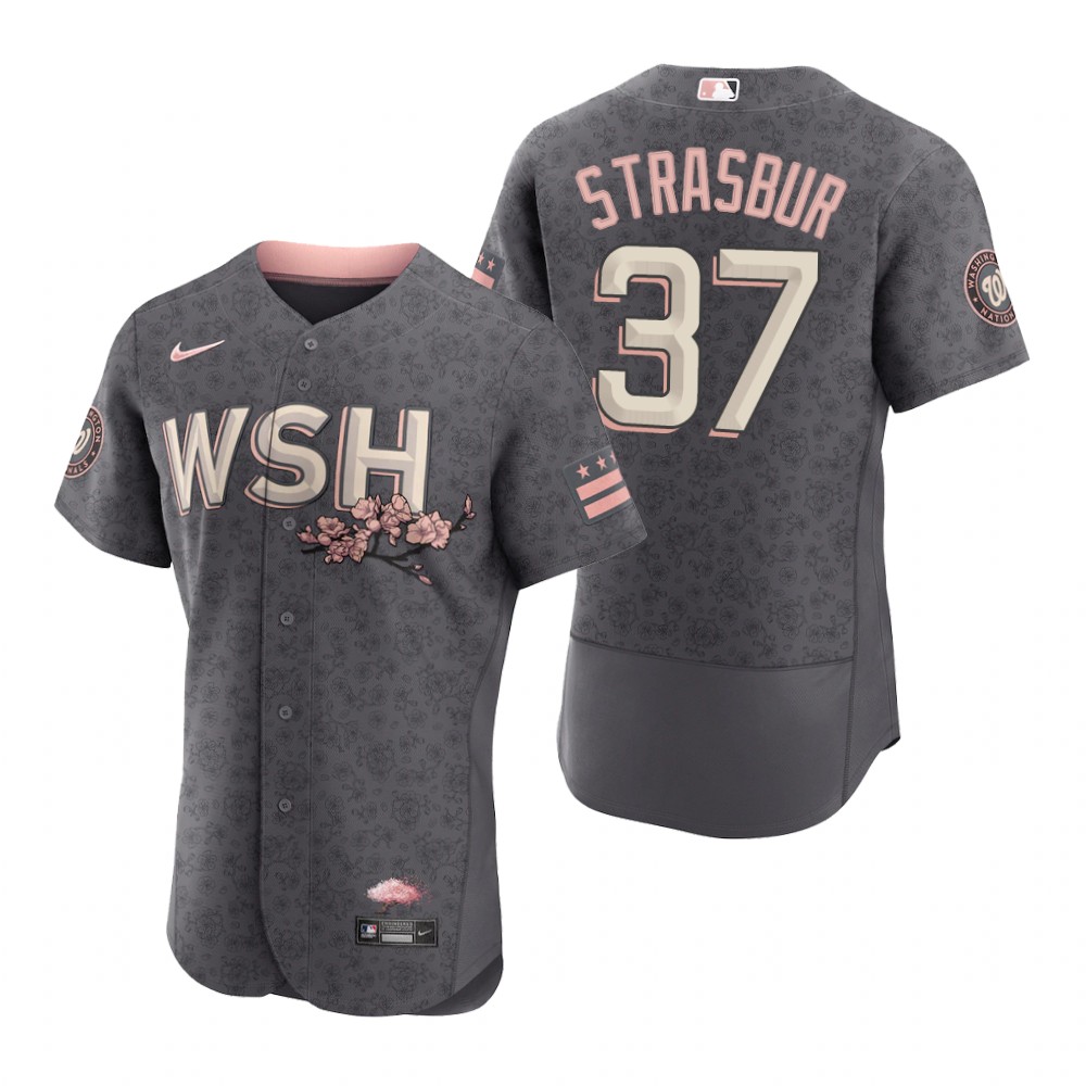 Washington Nationals Stephen Strasburg Gray 2022 City Connect Authentic Jersey Washington Nationals Stephen Strasburg Gray 2022 City Connect Authentic Jersey