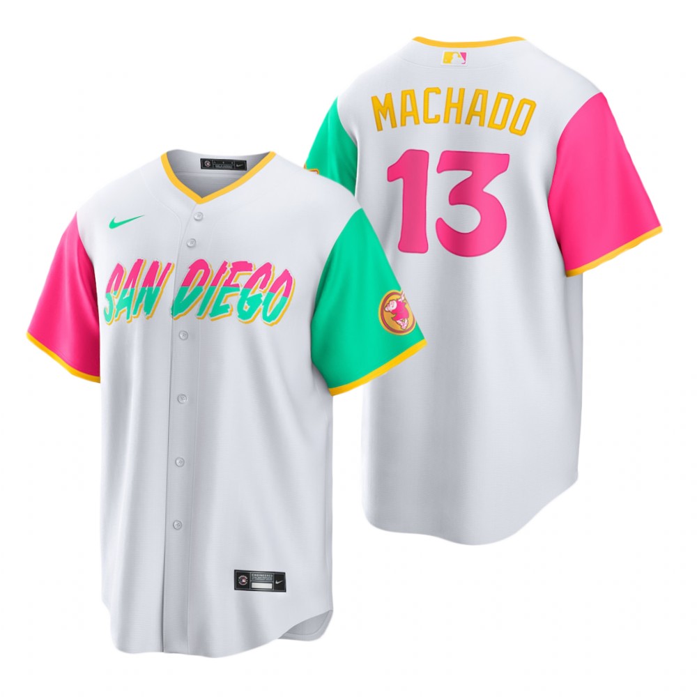 San Diego Padres Manny Machado White 2022 City Connect Replica Jersey San Diego Padres Manny Machado White 2022 City Connect Replica Jersey