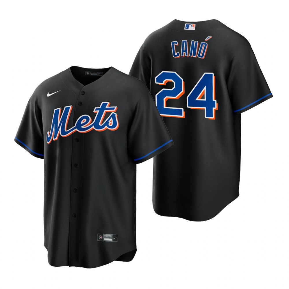 New York Mets Robinson Cano Nike Black 2022 Replica Alternate Jersey New York Mets Robinson Cano Nike Black 2022 Replica Alternate Jersey
