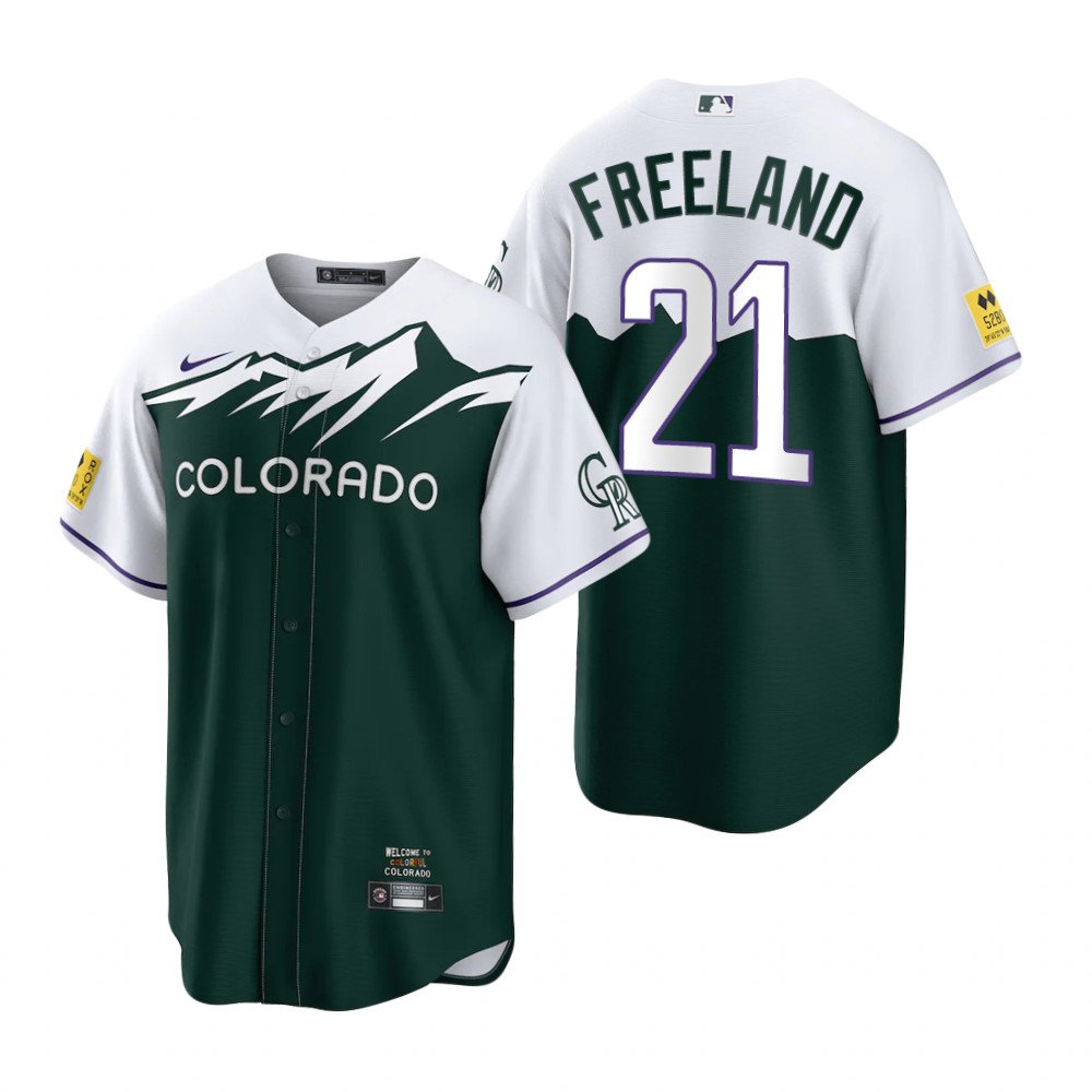 Colorado Rockies Kyle Freeland Green 2022 City Connect Replica Jersey Colorado Rockies Kyle Freeland Green 2022 City Connect Replica Jersey