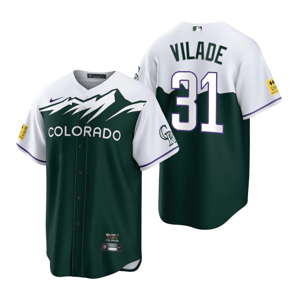 Colorado Rockies Ryan Vilade Green 2022 City Connect Replica Jersey Colorado Rockies Ryan Vilade Green 2022 City Connect Replica Jersey