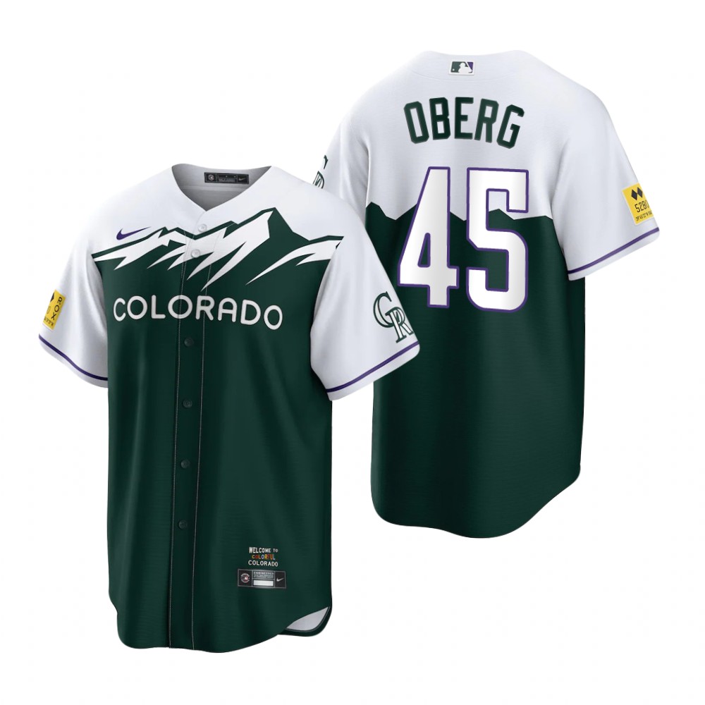 Colorado Rockies Scott Oberg Green 2022 City Connect Replica Jersey