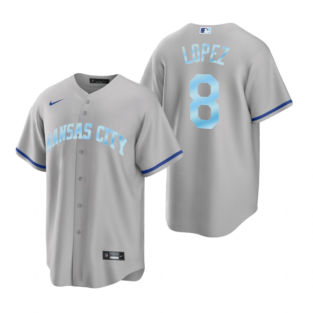 Kansas City Royals Nicky Lopez Gift Replica Gray 2022 Father's Day Jersey Kansas City Royals Nicky Lopez Gift Replica Gray 2022 Father's Day Jersey