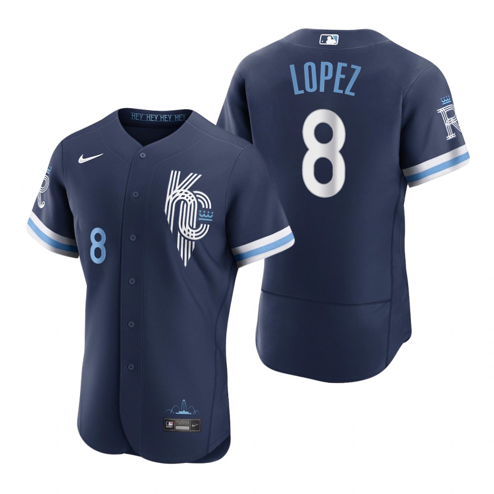 Kansas City Royals Nicky Lopez Navy 2022 City Connect Authentic Jersey