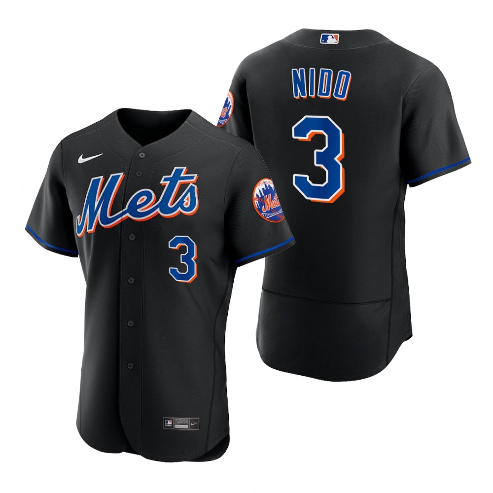 New York Mets Tomas Nido Black 2022 Authentic Alternate Jersey New York Mets Tomas Nido Black 2022 Authentic Alternate Jersey