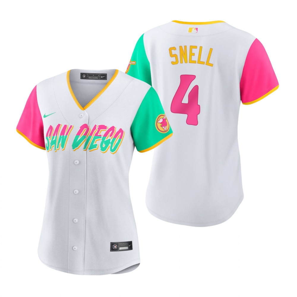 Women San Diego Padres Blake Snell White 2022 City Connect Replica Jersey Women San Diego Padres Blake Snell White 2022 City Connect Replica Jersey
