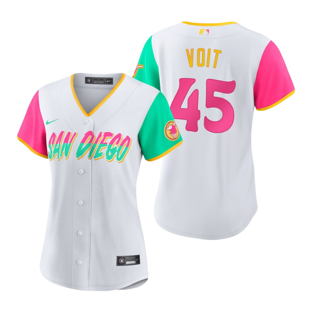 Women San Diego Padres Luke Voit White 2022 City Connect Replica Jersey Women San Diego Padres Luke Voit White 2022 City Connect Replica Jersey
