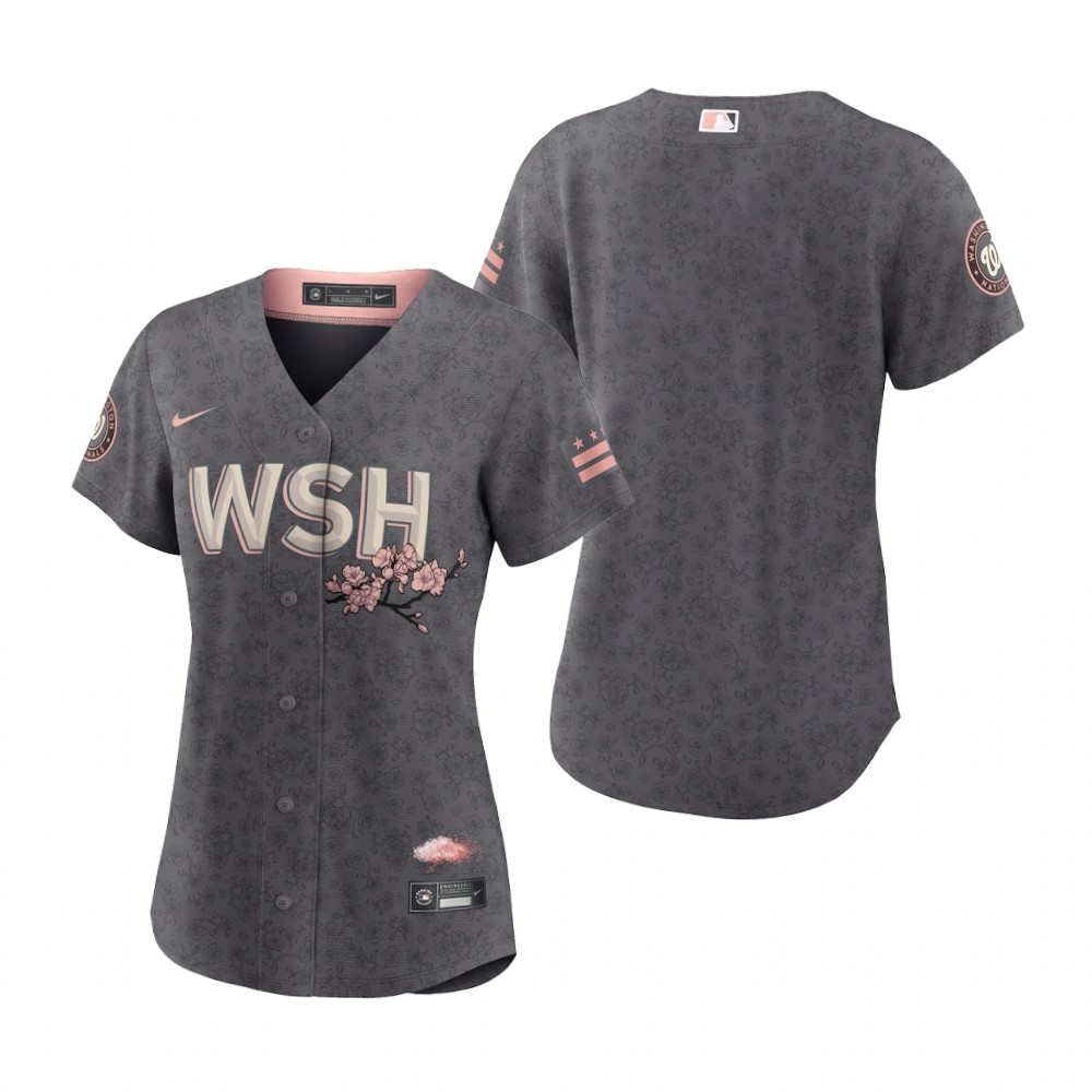 Women Washington Nationals Gray 2022 City Connect Replica Jersey Women Washington Nationals Gray 2022 City Connect Replica Jersey