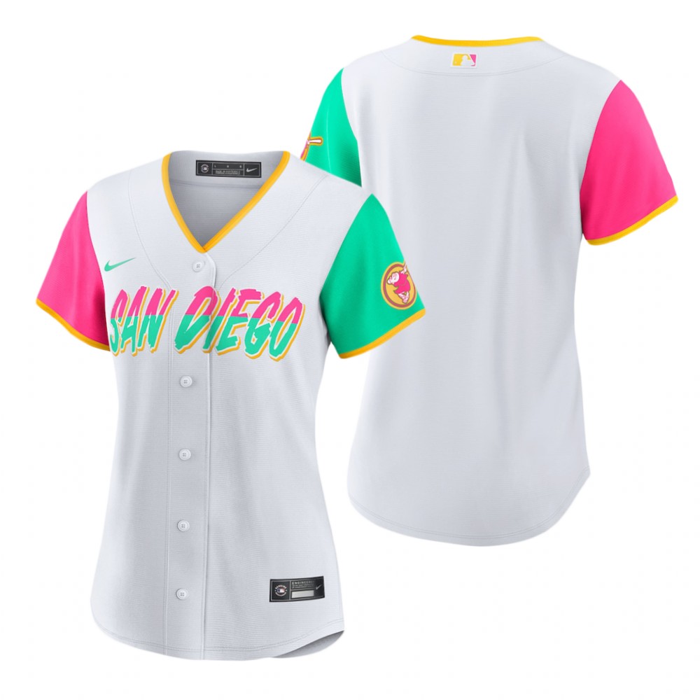 Women San Diego Padres White 2022 City Connect Replica Team Jersey Women San Diego Padres White 2022 City Connect Replica Team Jersey