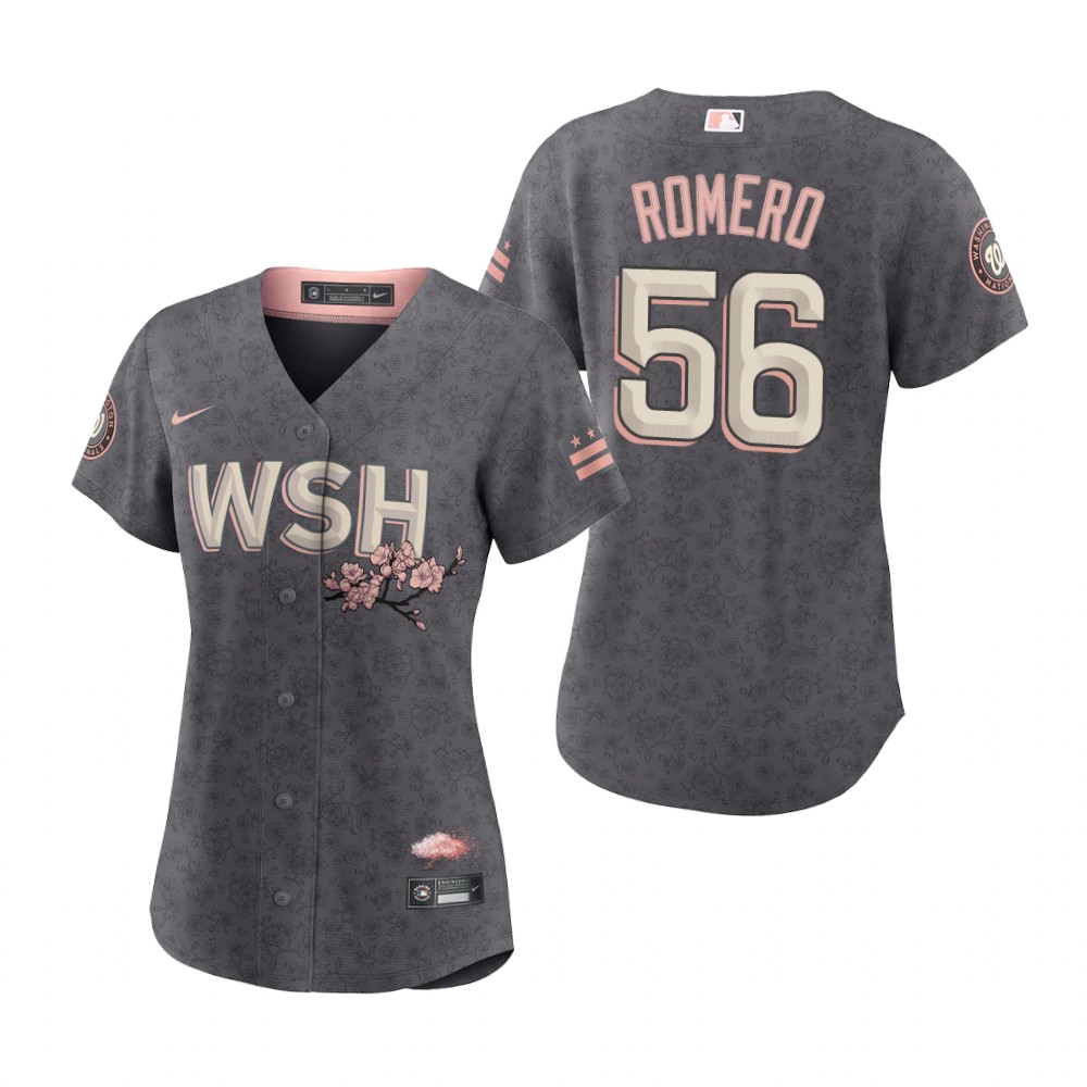 Women Washington Nationals Seth Romero Gray 2022 City Connect Replica Jersey Women Washington Nationals Seth Romero Gray 2022 City Connect Replica Jersey