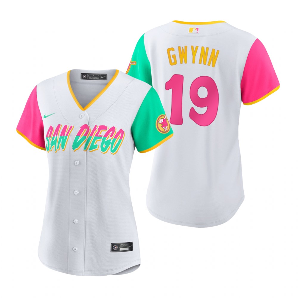 Women San Diego Padres Tony Gwynn White 2022 City Connect Replica Jersey Women San Diego Padres Tony Gwynn White 2022 City Connect Replica Jersey