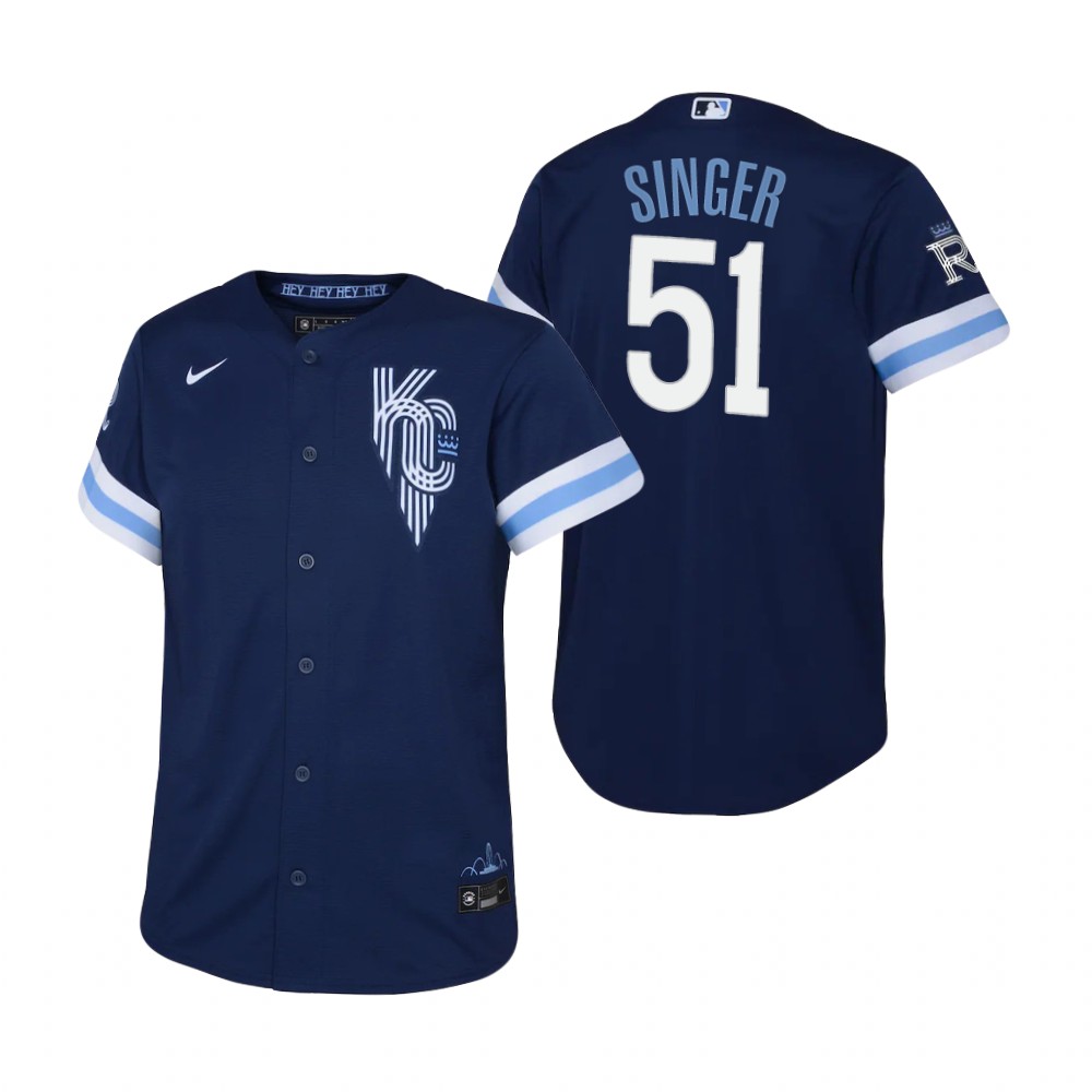 Kids Kansas City Royals Brady Singer Nike Navy 2022 City Connect Replica Jersey Kids Kansas City Royals Brady Singer Nike Navy 2022 City Connect Replica Jersey