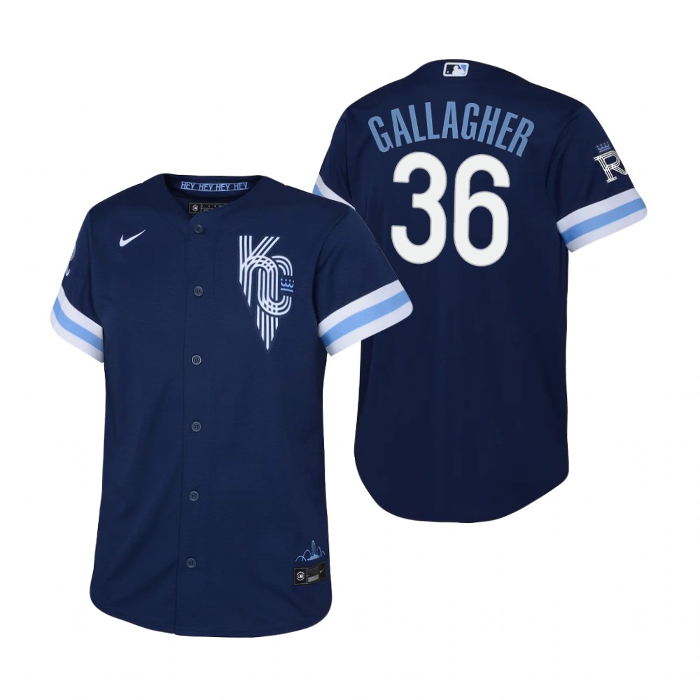 Kids Kansas City Royals Cam Gallagher Nike Navy 2022 City Connect Replica Jersey Kids Kansas City Royals Cam Gallagher Nike Navy 2022 City Connect Replica Jersey