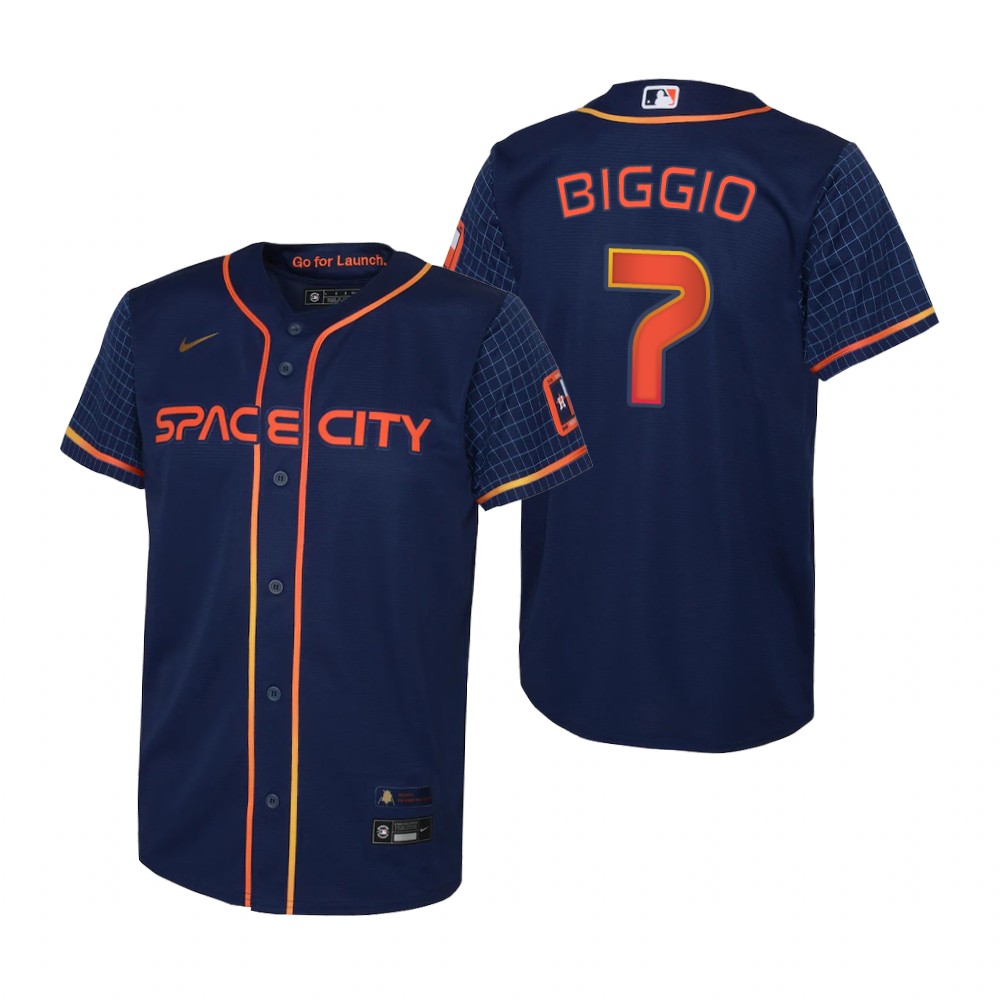 Kids Houston Astros Craig Biggio Nike Navy 2022 City Connect Replica Jersey Kids Houston Astros Craig Biggio Nike Navy 2022 City Connect Replica Jersey