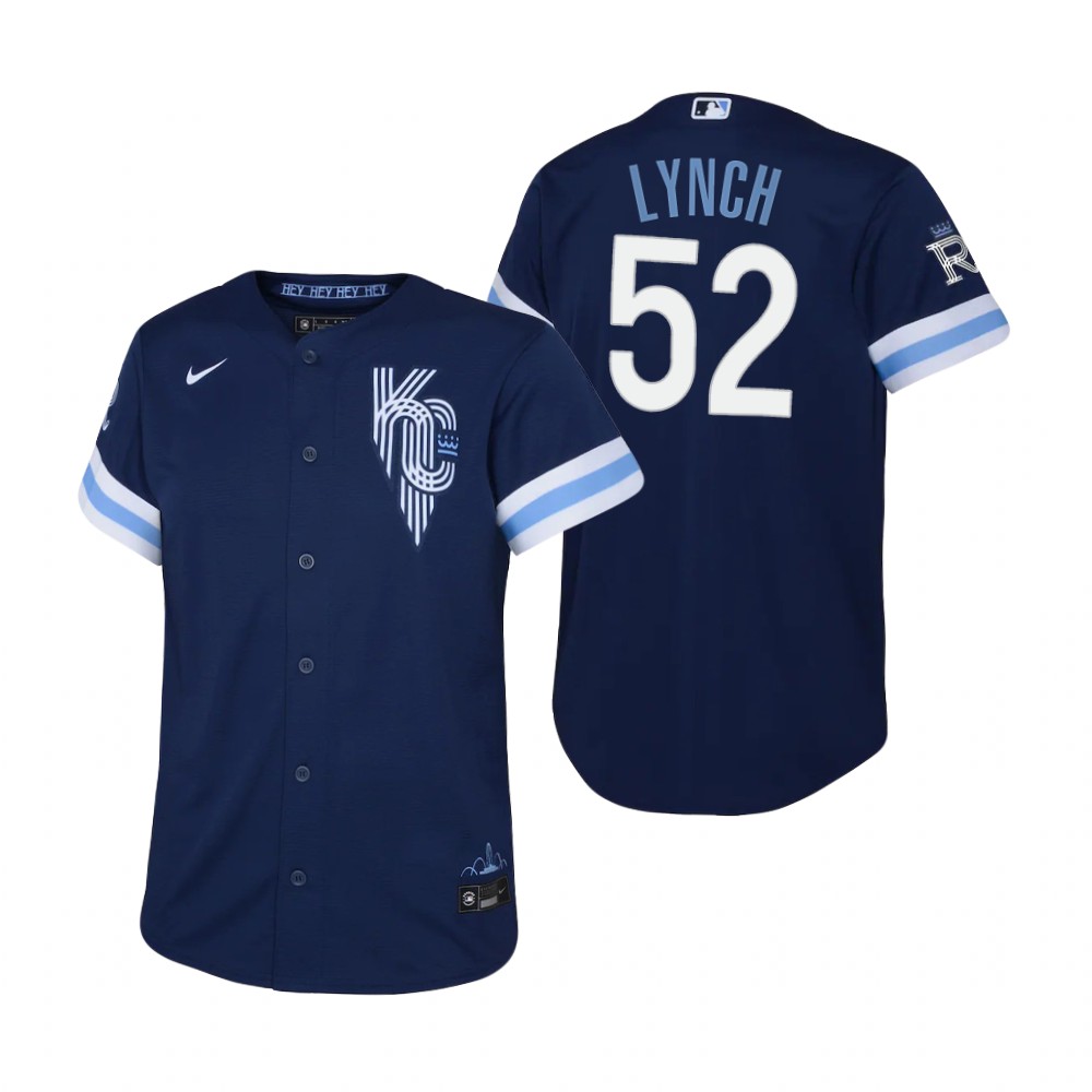Kids Kansas City Royals Daniel Lynch Nike Navy 2022 City Connect Replica Jersey Kids Kansas City Royals Daniel Lynch Nike Navy 2022 City Connect Replica Jersey