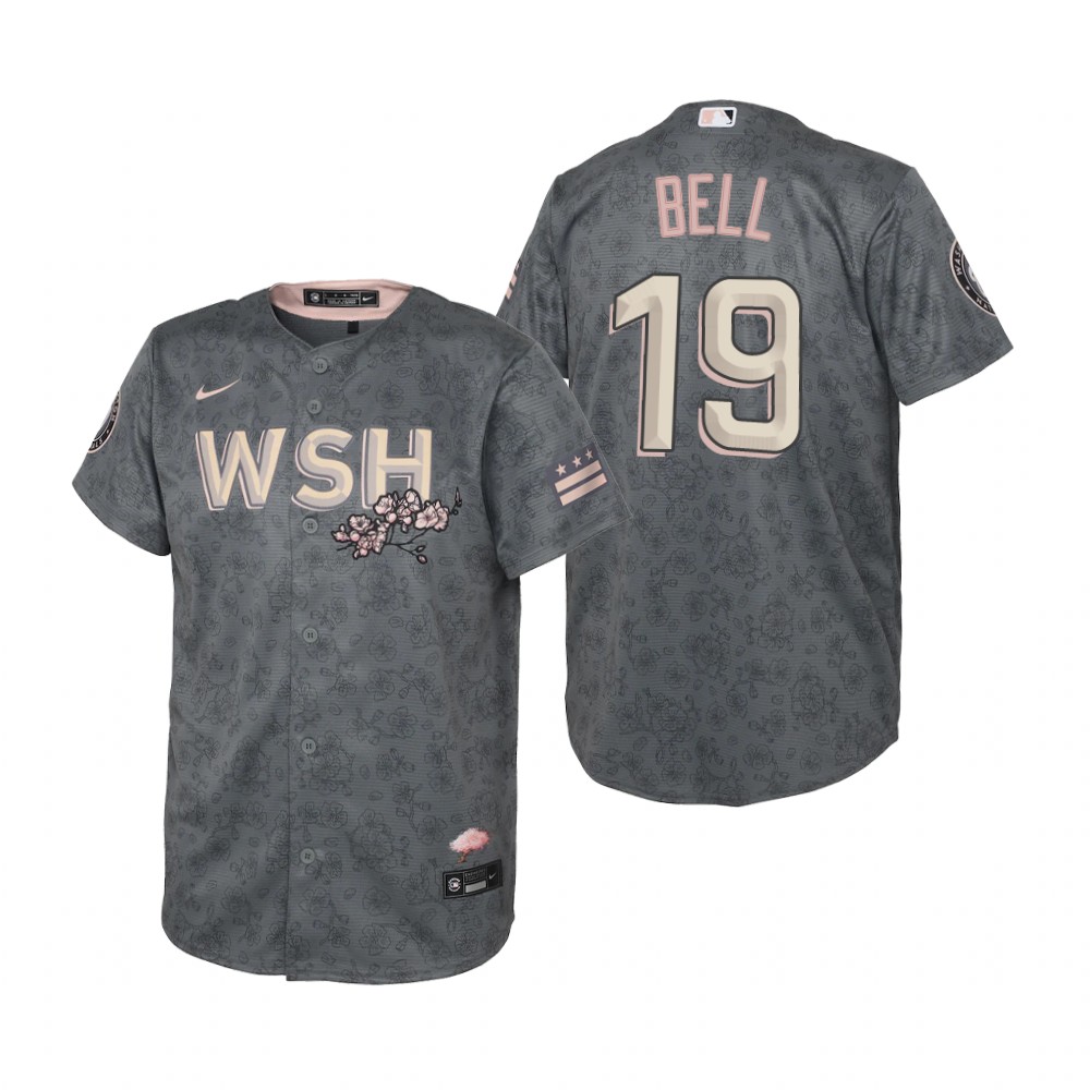 Kids Washington Nationals Josh Bell Nike Gray 2022 City Connect Replica Jersey Kids Washington Nationals Josh Bell Nike Gray 2022 City Connect Replica Jersey