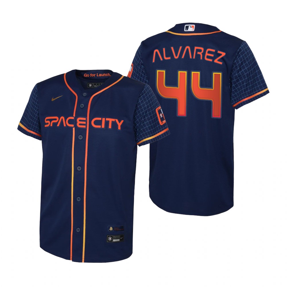 Kids Houston Astros Yordan Alvarez Nike Navy 2022 City Connect Replica Jersey Kids Houston Astros Yordan Alvarez Nike Navy 2022 City Connect Replica Jersey