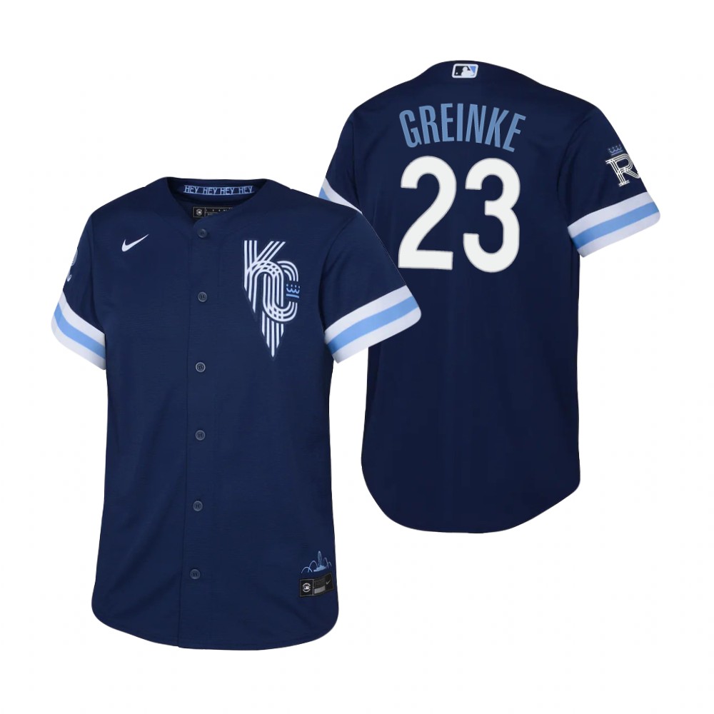 Kids Kansas City Royals Zack Greinke Nike Navy 2022 City Connect Replica Jersey Kids Kansas City Royals Zack Greinke Nike Navy 2022 City Connect Replica Jersey
