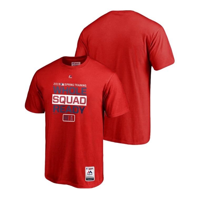 Los Angeles Angels Authentic Collection Red Majestic T-Shirt 2019 Spring Training Los Angeles Angels Authentic Collection Red Majestic T-Shirt 2019 Spring Training