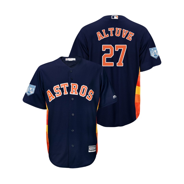Houston Astros Navy #27 Jose Altuve Cool Base Jersey 2019 Spring Training