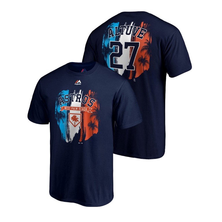 Houston Astros Navy #27 Jose Altuve Majestic T-Shirt 2019 Spring Training