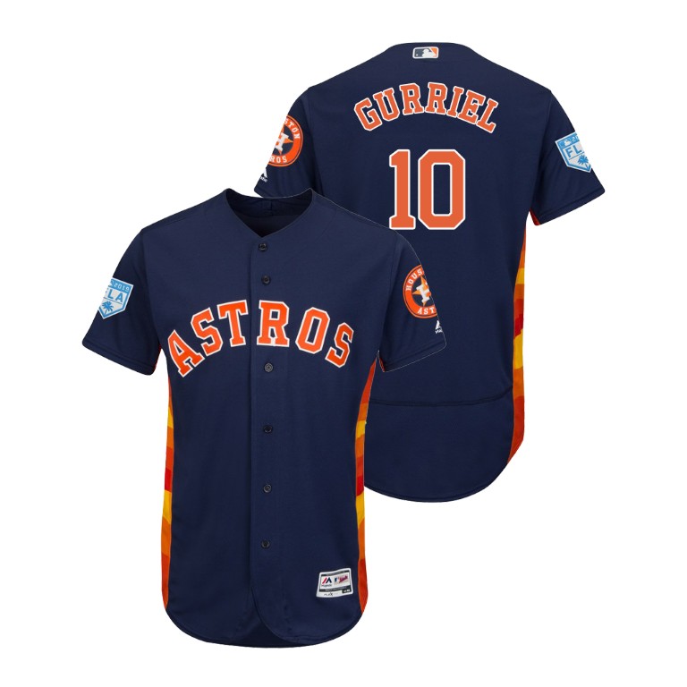 Houston Astros Navy #10 Yuli Gurriel Flex Base Jersey 2019 Spring Training
