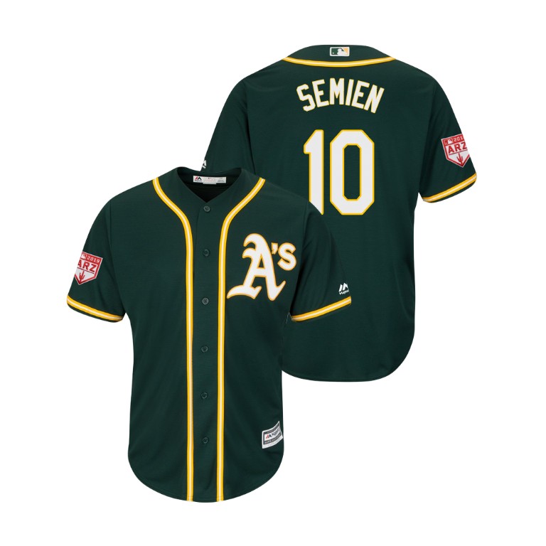 Oakland Athletics Green #10 Marcus Semien Cool Base Jersey 2019 Spring Training Oakland Athletics Green #10 Marcus Semien Cool Base Jersey 2019 Spring Training