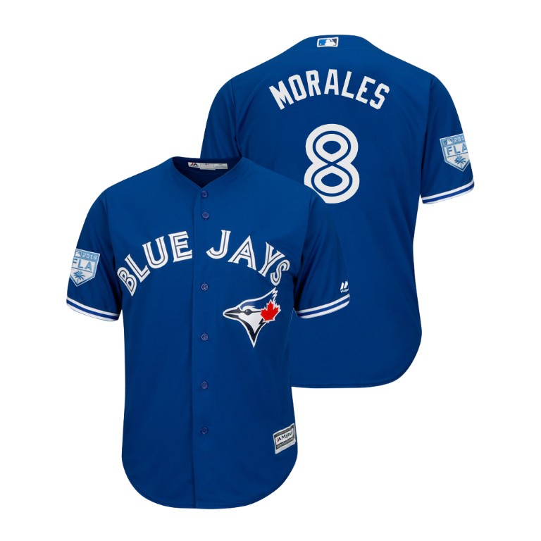 Toronto Blue Jays Royal #8 Kendrys Morales Cool Base Jersey 2019 Spring Training Toronto Blue Jays Royal #8 Kendrys Morales Cool Base Jersey 2019 Spring Training