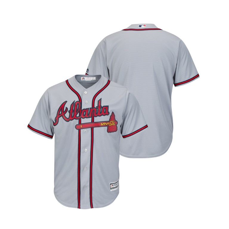 Atlanta Braves Gray 2019 Cool Base Road Jersey