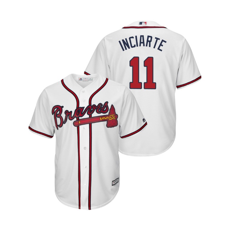 Atlanta Braves White #11 2019 Cool Base Ender Inciarte Home Jersey Atlanta Braves White #11 2019 Cool Base Ender Inciarte Home Jersey