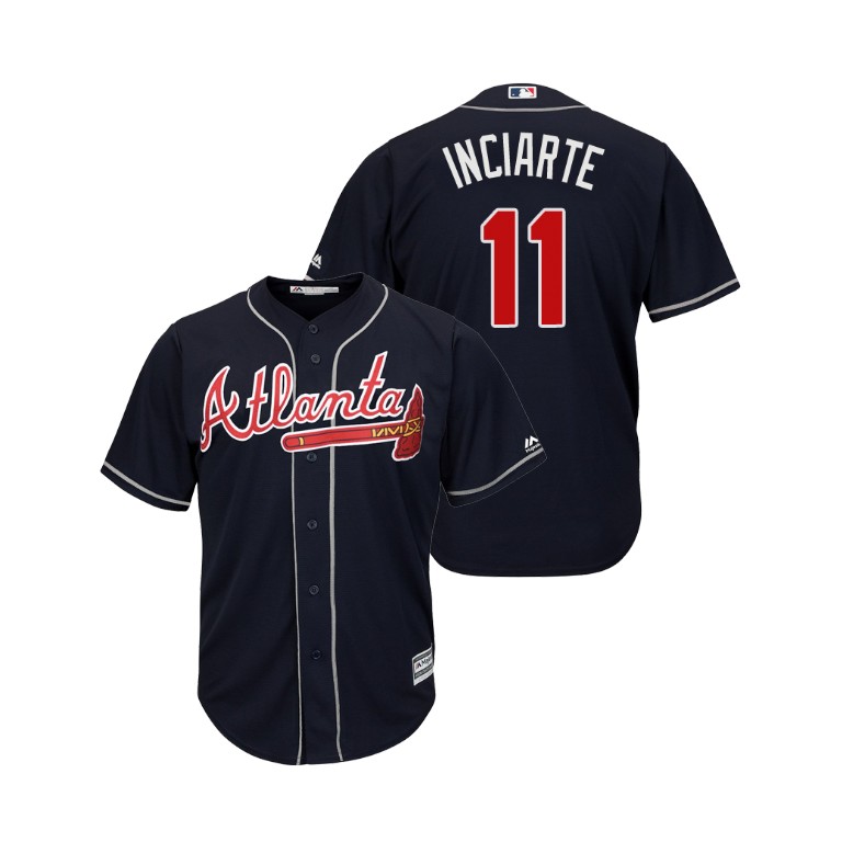 Atlanta Braves Navy #11 2019 Cool Base Ender Inciarte Alternate Jersey
