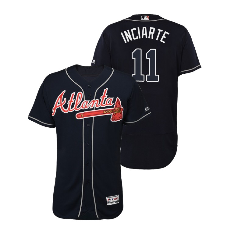 Atlanta Braves Navy #11 2019 Flex Base Ender Inciarte Alternate Jersey
