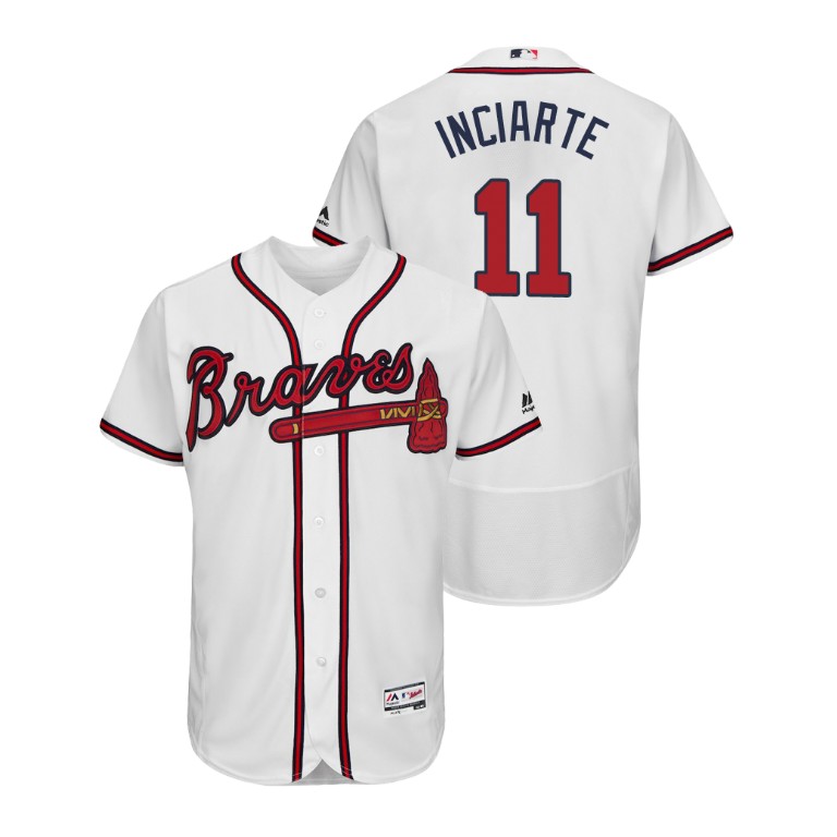 Atlanta Braves White #11 2019 Flex Base Ender Inciarte Home Jersey