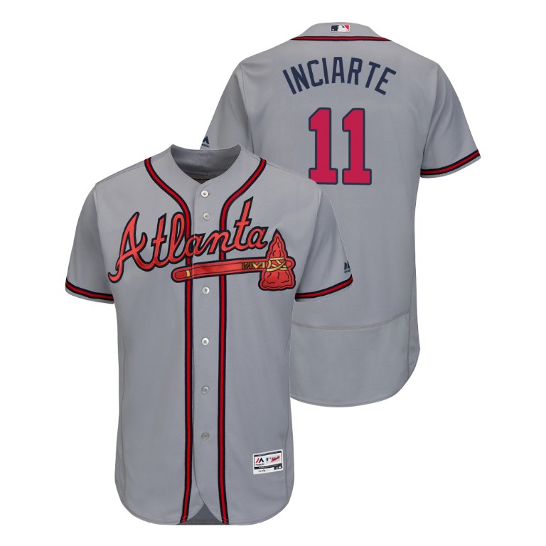 Atlanta Braves Gray #11 2019 Flex Base Ender Inciarte Road Jersey