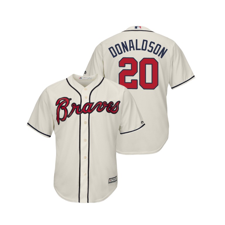Atlanta Braves Cream #20 2019 Cool Base Josh Donaldson Alternate Jersey