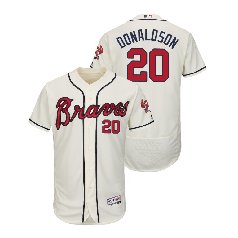 Atlanta Braves Cream #20 2019 Flex Base Josh Donaldson Alternate Jersey