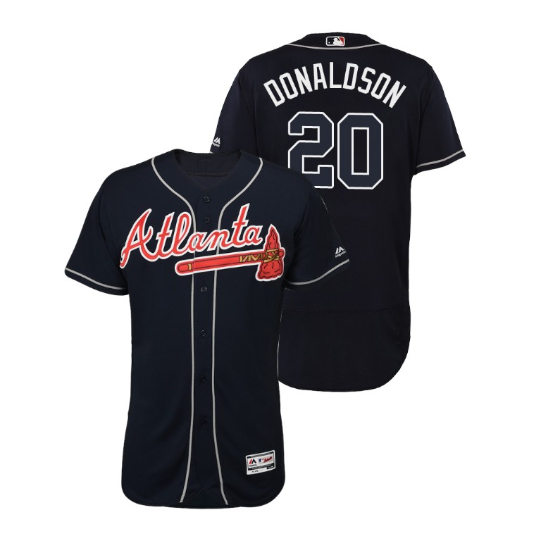 Atlanta Braves Navy #20 2019 Flex Base Josh Donaldson Alternate Jersey Atlanta Braves Navy #20 2019 Flex Base Josh Donaldson Alternate Jersey