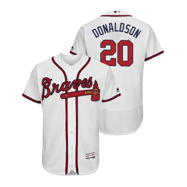 Atlanta Braves White #20 2019 Flex Base Josh Donaldson Home Jersey Atlanta Braves White #20 2019 Flex Base Josh Donaldson Home Jersey