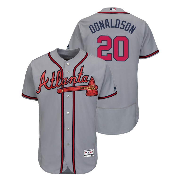 Atlanta Braves Gray #20 2019 Flex Base Josh Donaldson Road Jersey