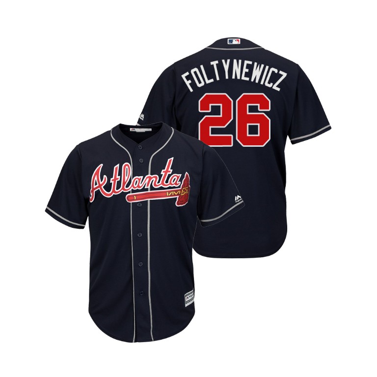 Atlanta Braves Navy #26 2019 Cool Base Mike Foltynewicz Alternate Jersey