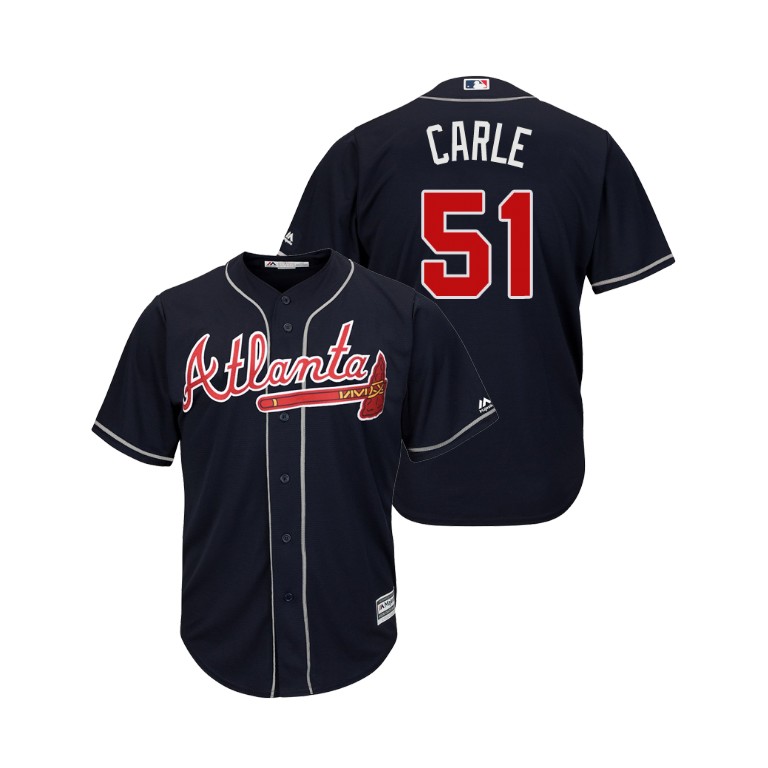 Atlanta Braves Navy #51 2019 Cool Base Shane Carle Alternate Jersey Atlanta Braves Navy #51 2019 Cool Base Shane Carle Alternate Jersey