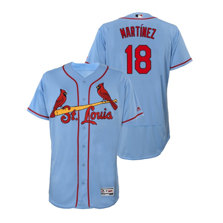 St. Louis Cardinals Horizon Blue #18 2019 Flex Base Carlos Martinez Alternate Jersey St. Louis Cardinals Horizon Blue #18 2019 Flex Base Carlos Martinez Alternate Jersey